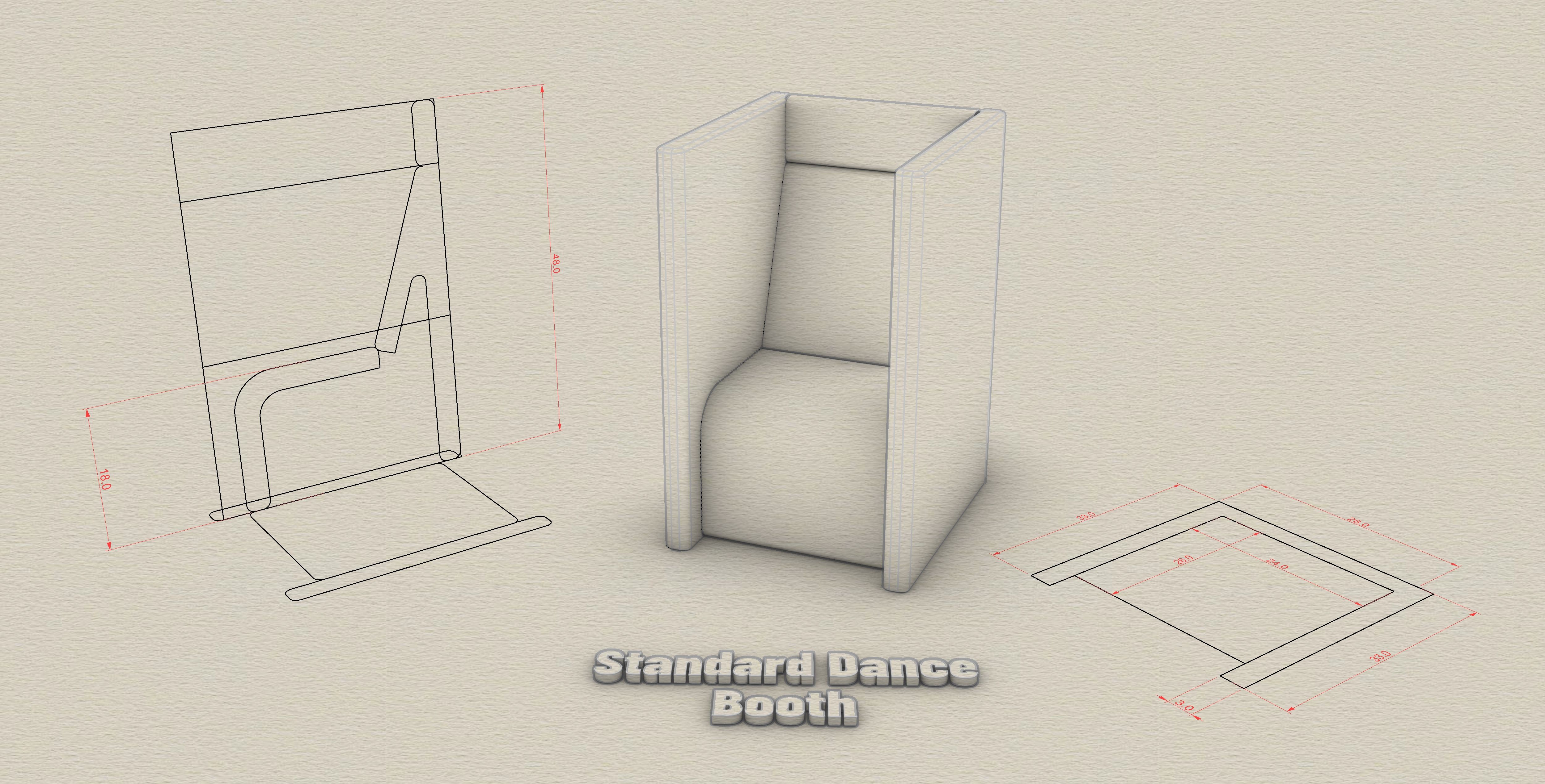 custom handmade dance booth blueprint