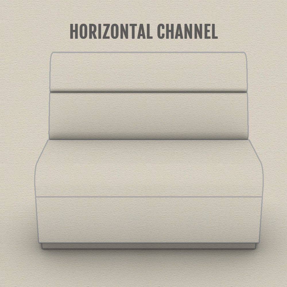 nightclub modular private couch option horizontal channel