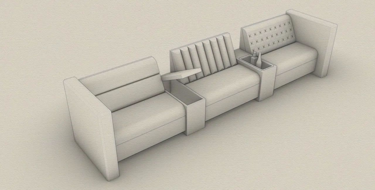 MODULAR LINEAR nightclub couch